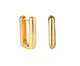 Argola Quadrada Lisa Semi-Jóia Ouro 18K, Dourado | WestwingNow