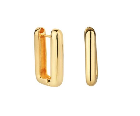 Argola Quadrada Lisa Semi-Jóia Ouro 18K | Westwing