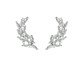 Brinco Ear Cuff Folhas Zircônias Água Marinha, Prata ou Metálico | WestwingNow