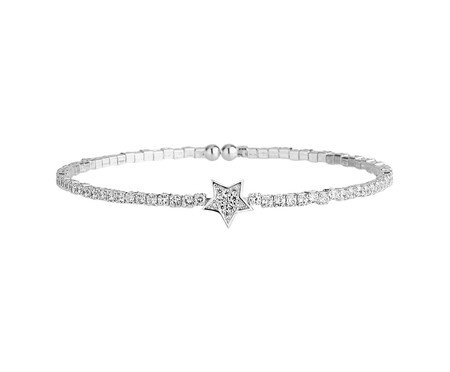 Bracelete Cravejado Estrela Folheado a Prata 18k | Westwing