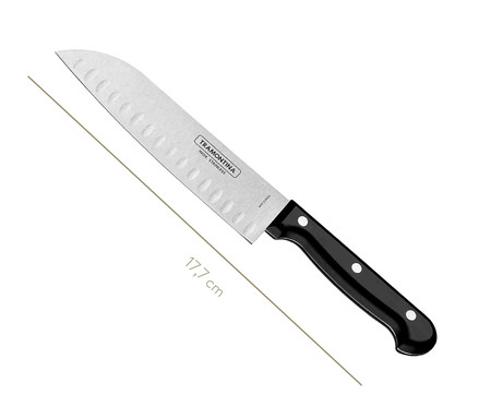 Faca Santoku em Inox Thale - Preta | Westwing