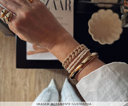 Pulseira Corrente Cravejada Ouro 18K | Westwing