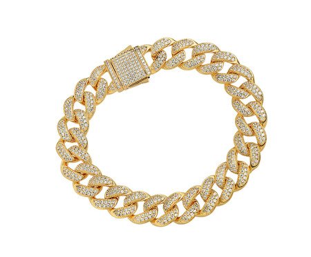 Pulseira Corrente Cravejada Ouro 18K | Westwing