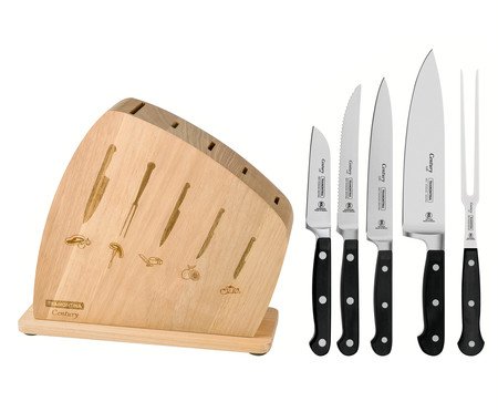 Jogo de Facas com Cepo Agile Mark - 06 Peças | Westwing