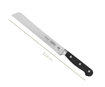 Faca para Pão em Inox Agile - Preta | Westwing
