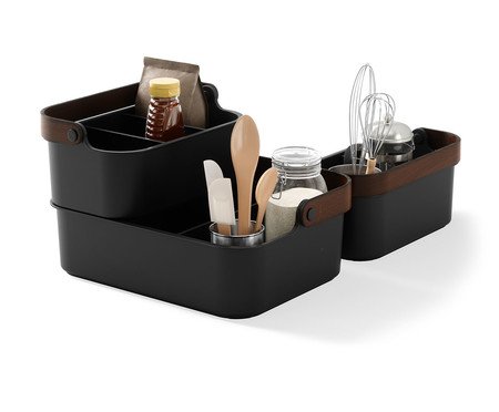 Cesto Organizador Bellwood Bin Preto | Westwing