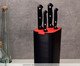 Jogo de Facas com Cepo Thale, Preto,Preto,Vermelho | WestwingNow