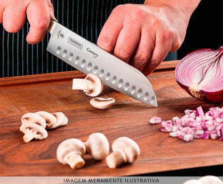 Faca Santoku em Inox Agile - Preta | Westwing