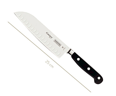 Faca Santoku em Inox Agile - Preta | Westwing