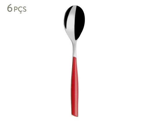 Jogo de Colheres para Café em Inox Glamour Bugatti Vermelha, Vermelho | WestwingNow