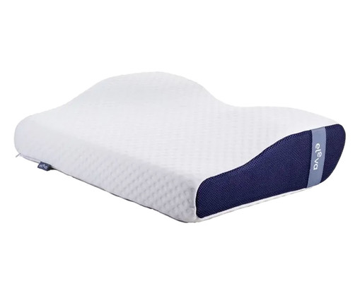 Travesseiro Cervical Ergo Prime Memory Foam Branco e Azul, multicolor | WestwingNow