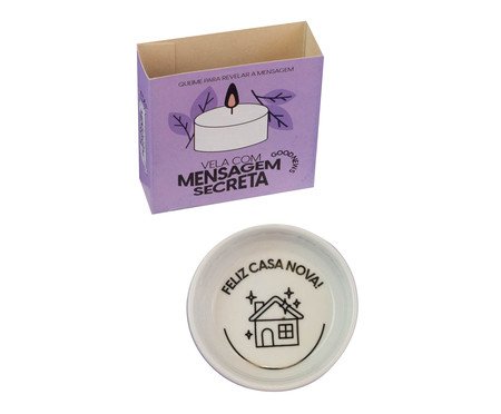 Vela com Mensagem Secreta Vanilla At Home