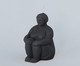 Vela Escultura Yogini Joelho Preto, Preto | WestwingNow