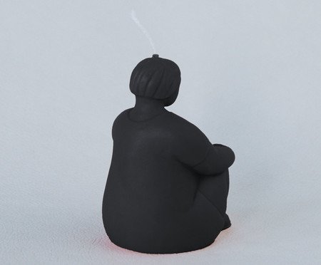 Vela Escultura Yogini Joelho Preto | Westwing