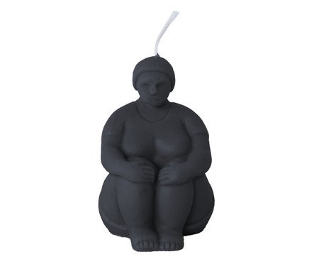Vela Escultura Yogini Joelho Preto | Westwing