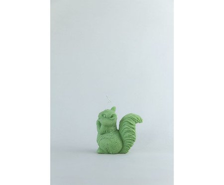Vela Escultura Esquilo Verde | Westwing