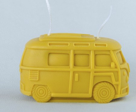 Vela Escultura Kombi Amarelo | Westwing