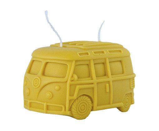 Vela Escultura Kombi Amarelo, Amarelo | WestwingNow