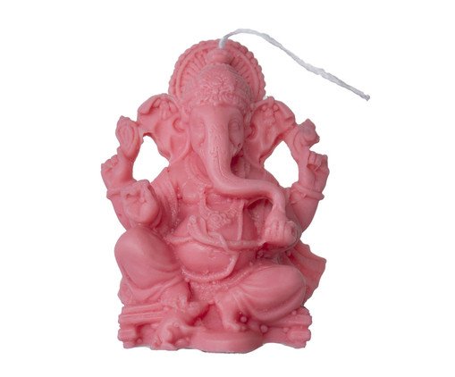 Vela Escultura Ganesha Rosa, Rosa | WestwingNow