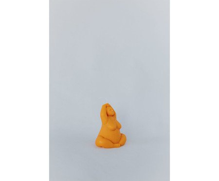 Vela Escultura Yogini Meditaçao Laranja | Westwing