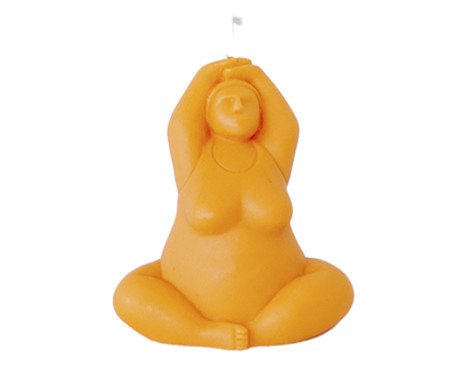 Vela Escultura Yogini Meditaçao Laranja | Westwing