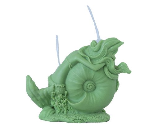 Vela Escultura Sereia Verde, Verde | WestwingNow