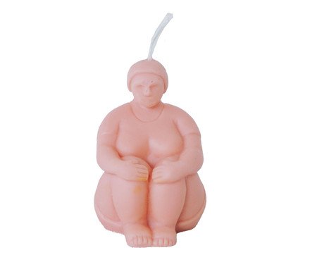 Vela Escultura Yogini Joelho Rosa | Westwing