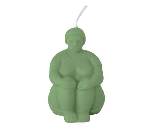 Vela Escultura Yogini Joelho Verde, Verde | WestwingNow