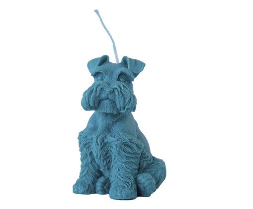 Vela Escultura Dog Tramp Turquesa, Turquesa | WestwingNow