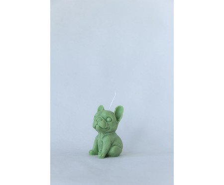 Vela Escultura Dog Lola Verde | Westwing