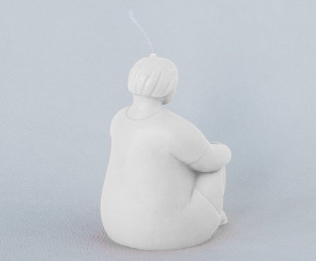Vela Escultura Yogini Joelho Branco | Westwing
