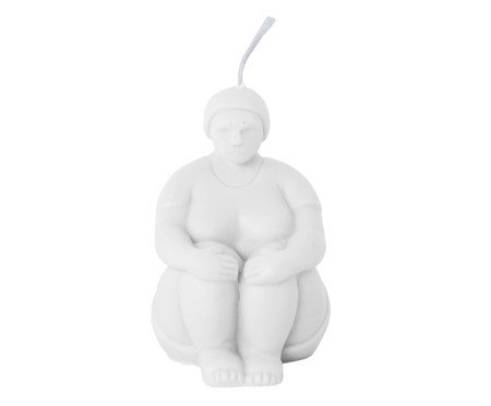 Vela Escultura Yogini Joelho Branco | Westwing