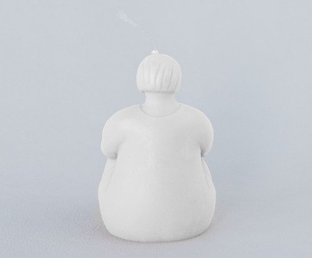 Vela Escultura Yogini Joelho Branco | Westwing