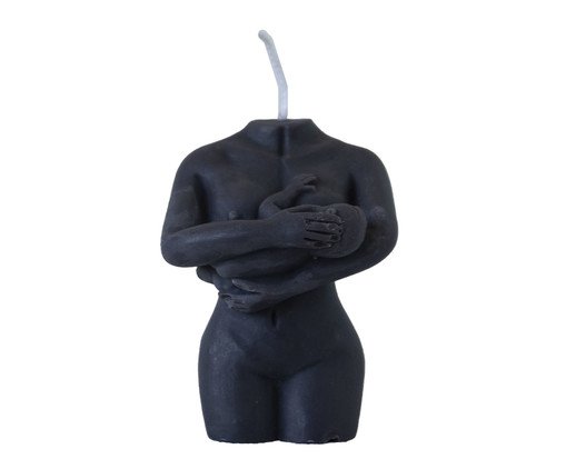 Vela Escultura Mãe Amamentando Preto, Preto | WestwingNow