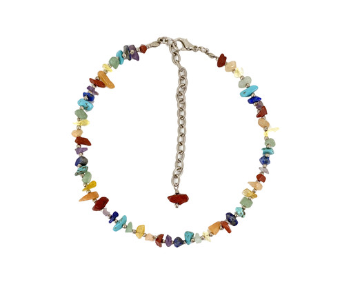 Choker Chakra Prateado, multicolor | WestwingNow