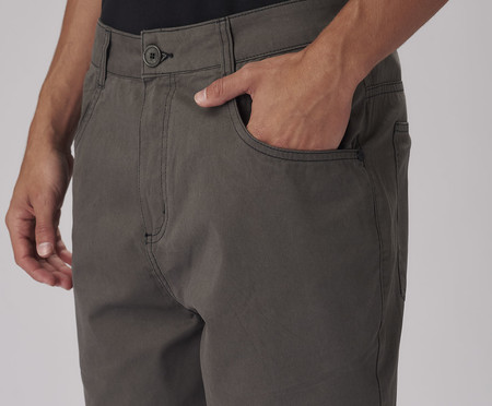 Bermuda 5 Pockets Basic Cinza Escuro | WestwingNow