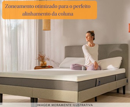 Cama Baú Emma + Colchão Emma Original Cinza - Solteiro | Westwing