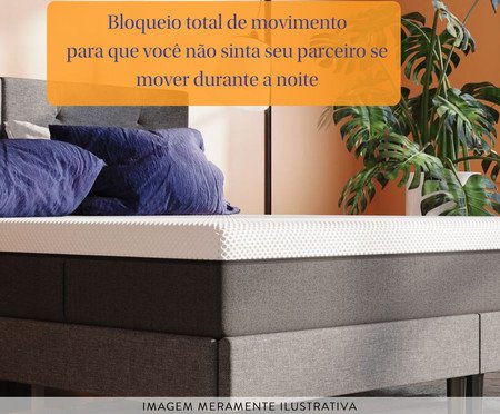 Cama Baú Emma + Colchão Emma Original Cinza - Casal | Westwing