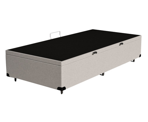 Cama Baú Emma com Colchão Emma Premium Hybrid - Solteiro, grey | WestwingNow