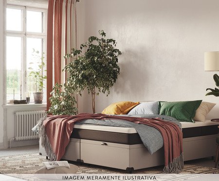 Cama Baú Emma + Colchão Emma Original Cinza - Queen Size | Westwing