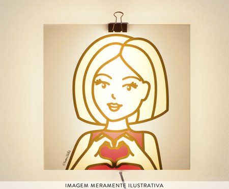 Luminária de Parede com Led Cris e do What You Love - 20X20X3cm | Westwing