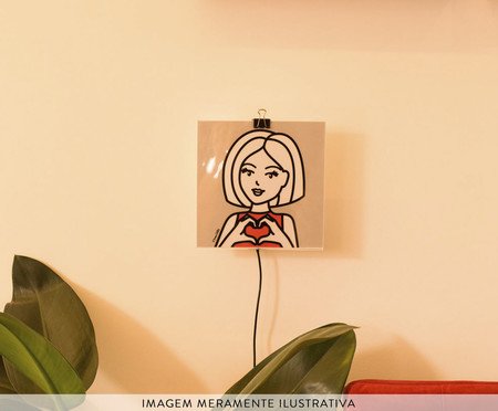 Luminária de Parede com Led Cris e do What You Love - 20X20X3cm | Westwing