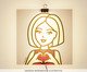 Luminária de Parede com Led Cris e do What You Love - 20X20X3cm, Vermelho | WestwingNow