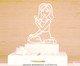 Luminária de Mesa com Led Menina Cris - 15X25X6cm, Transparente | WestwingNow