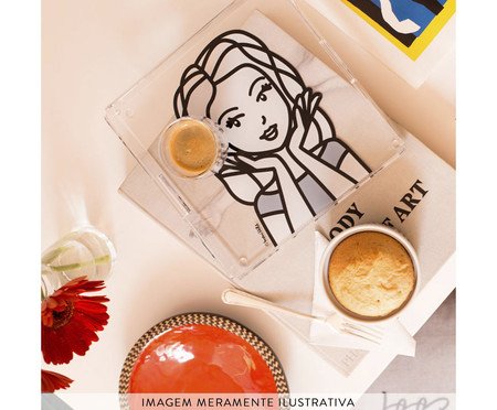 Bandeja Menina Bia - 22X22X4cm | Westwing