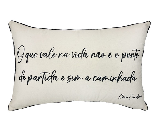 Almofada com Vivo Frase Branco, Branco | WestwingNow