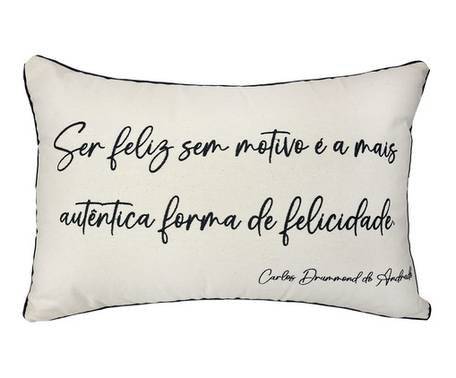 Almofada com Vivo Frases Branco I, Branco | WestwingNow