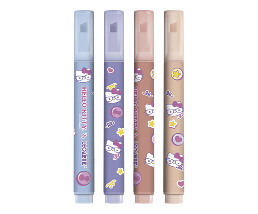 Marca-Texto Hello Kitty Estojo com 4 Cores, multicolor | WestwingNow