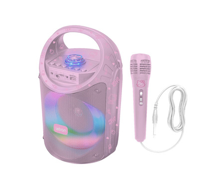 Caixa De Som Hello Kitty com Microfone Led Multimidia 60W Letron | WestwingNow