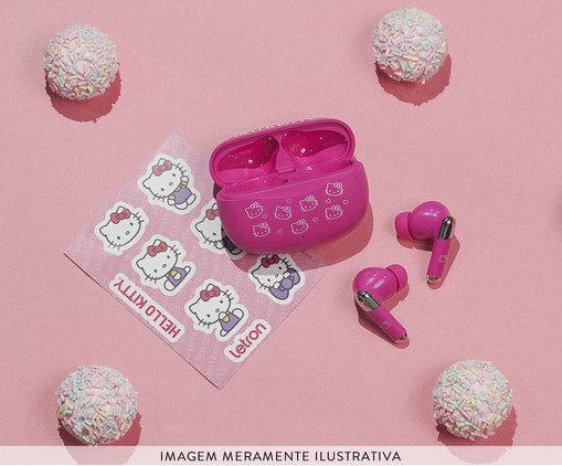 Fone Sem Fio Hello Kitty Earbuds Case Carregador Bluetooth 5.1, multicolor | WestwingNow